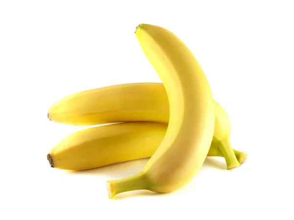 Drie bananen geïsoleerd op witte achtergrond — Stockfoto