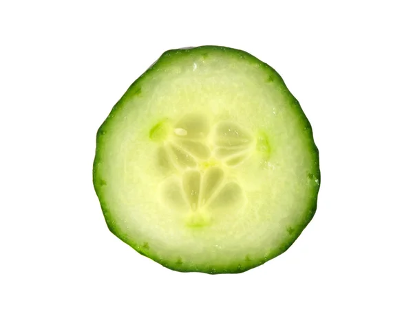 Slice od cucumber isolated on white background — Stock Photo, Image