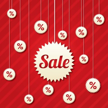Sale poster with percent discount (vector).