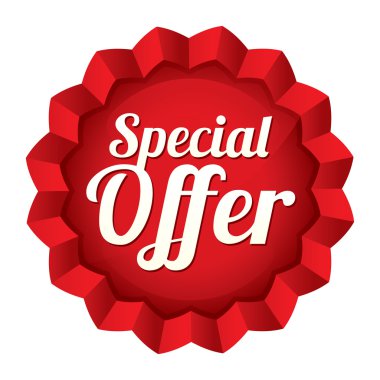 Special offer price tag. Vector star sticker. clipart