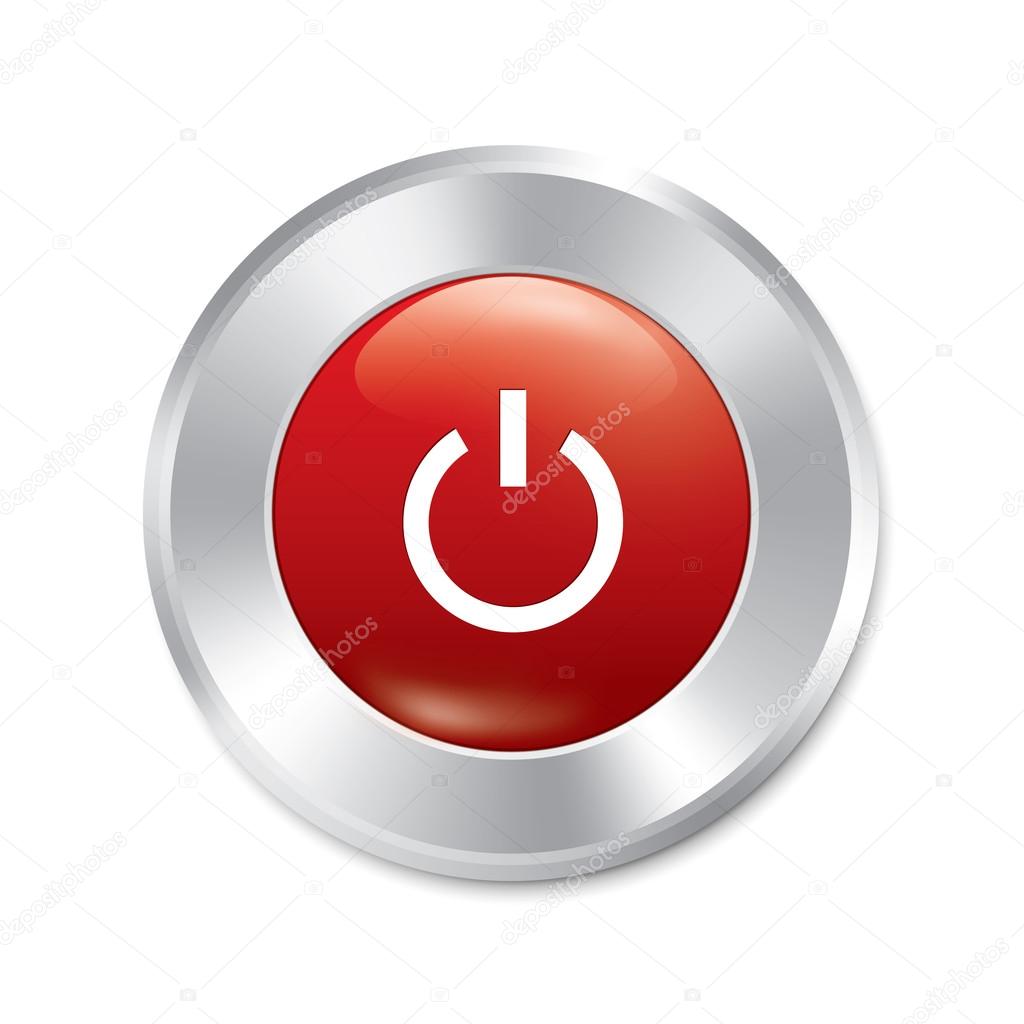 전원 버튼입니다. 스티커를 켭니다. 엔진 아이콘. 스톡 벡터 - ©Blankstock 30842719