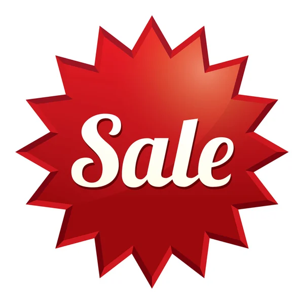 Sale tag. Red sticker. Icon for special offer. — Stock Photo, Image