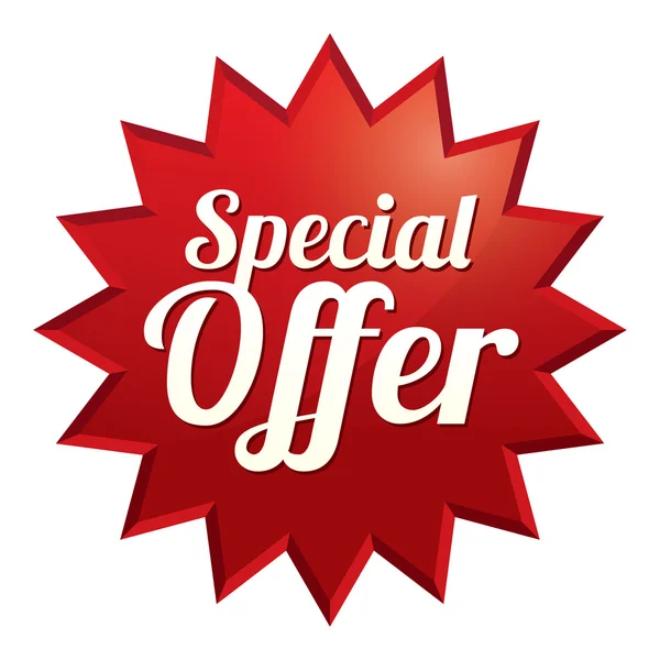 Special offer tag. Red sticker. Icon for sale. — Stock Photo, Image