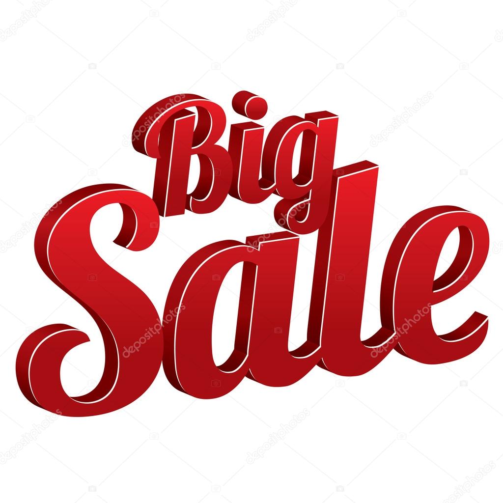 Big sale sign isolated (icon).