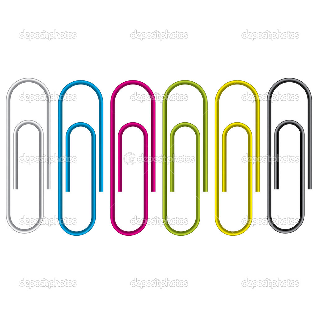 Paper clip isolated on white background.