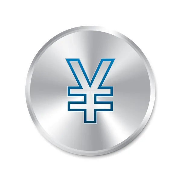 Yen silver sign. Isolated currency icon. — Stock Photo, Image