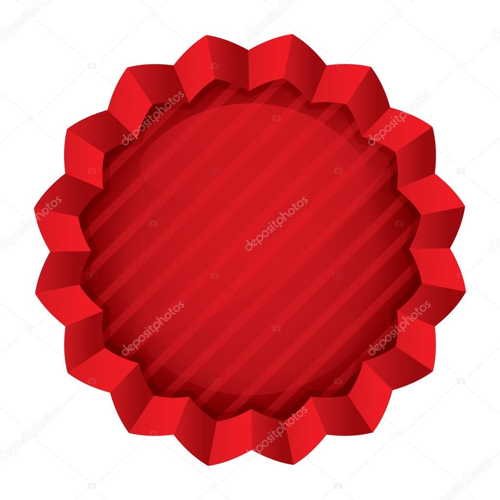 Price tag template. Red round star sticker