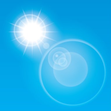 yaz güneşi lens flare arka plan.