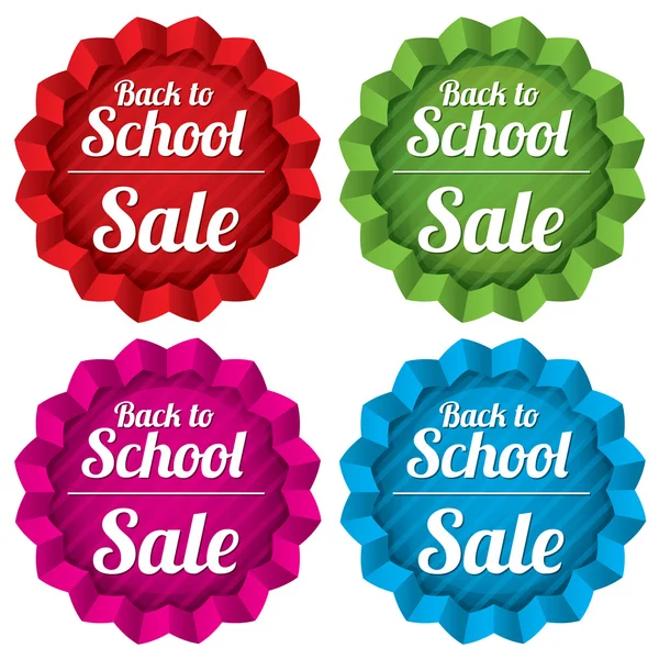 Terug naar school verkoop tags. speciale aanbieding-stickers. — Stockfoto