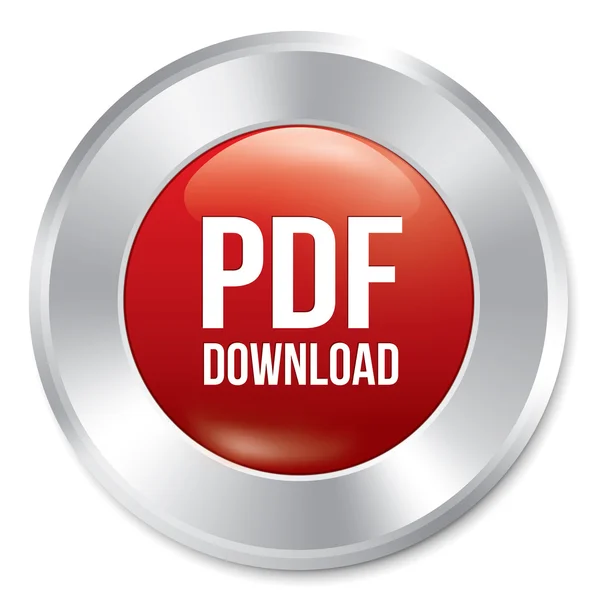 Ladda ner pdf-knappen. röd rund klistermärke. — Stockfoto