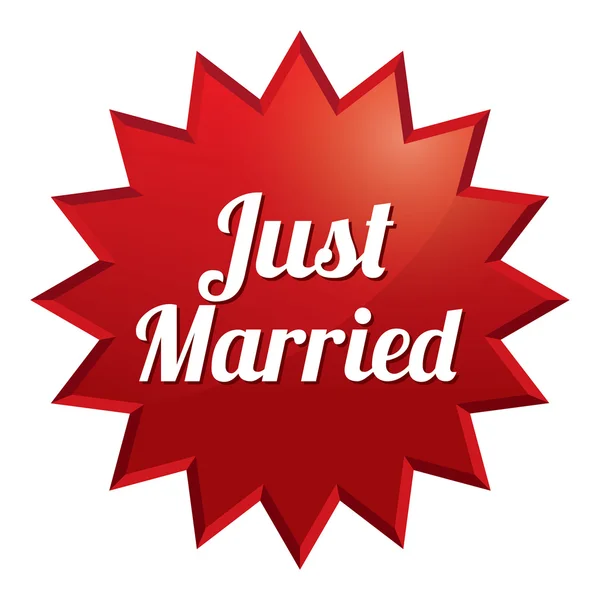 Wedding star. Just married sticker. Illustration. — Stock Photo, Image