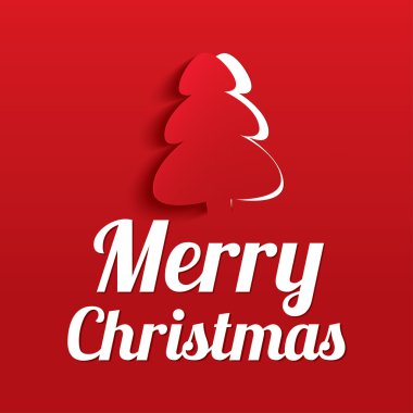 neşeli Noel tebrik kartı. Noel ağacı.