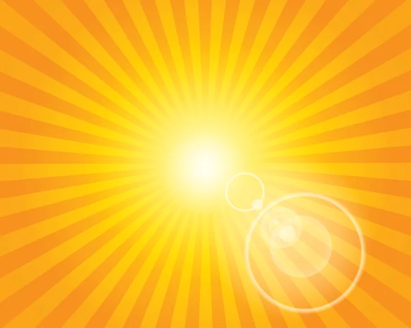 Zon sunburst patroon met lens flare. — Stockfoto