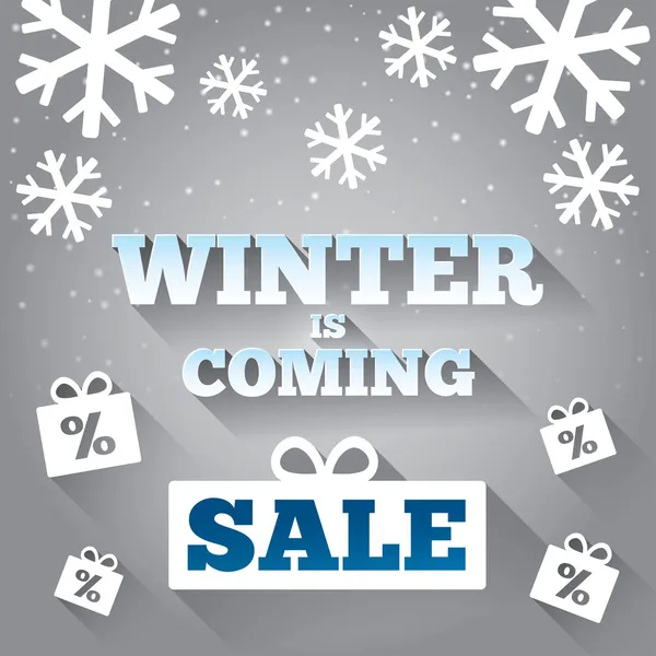 Winter is coming sale background. Merry Christmas. — Stock Photo, Image