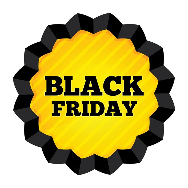 Etiqueta Black Friday Sale sobre fondo blanco . — Vector de stock