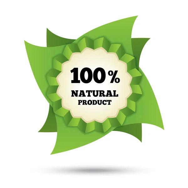 Eco icon green leaf vector. Natural bio food. — Stock Vector