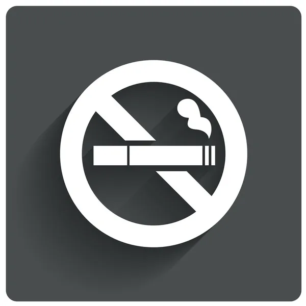 Não há sinal de fumar. Nenhum ícone de fumo. Pára de fumar. . — Vetor de Stock