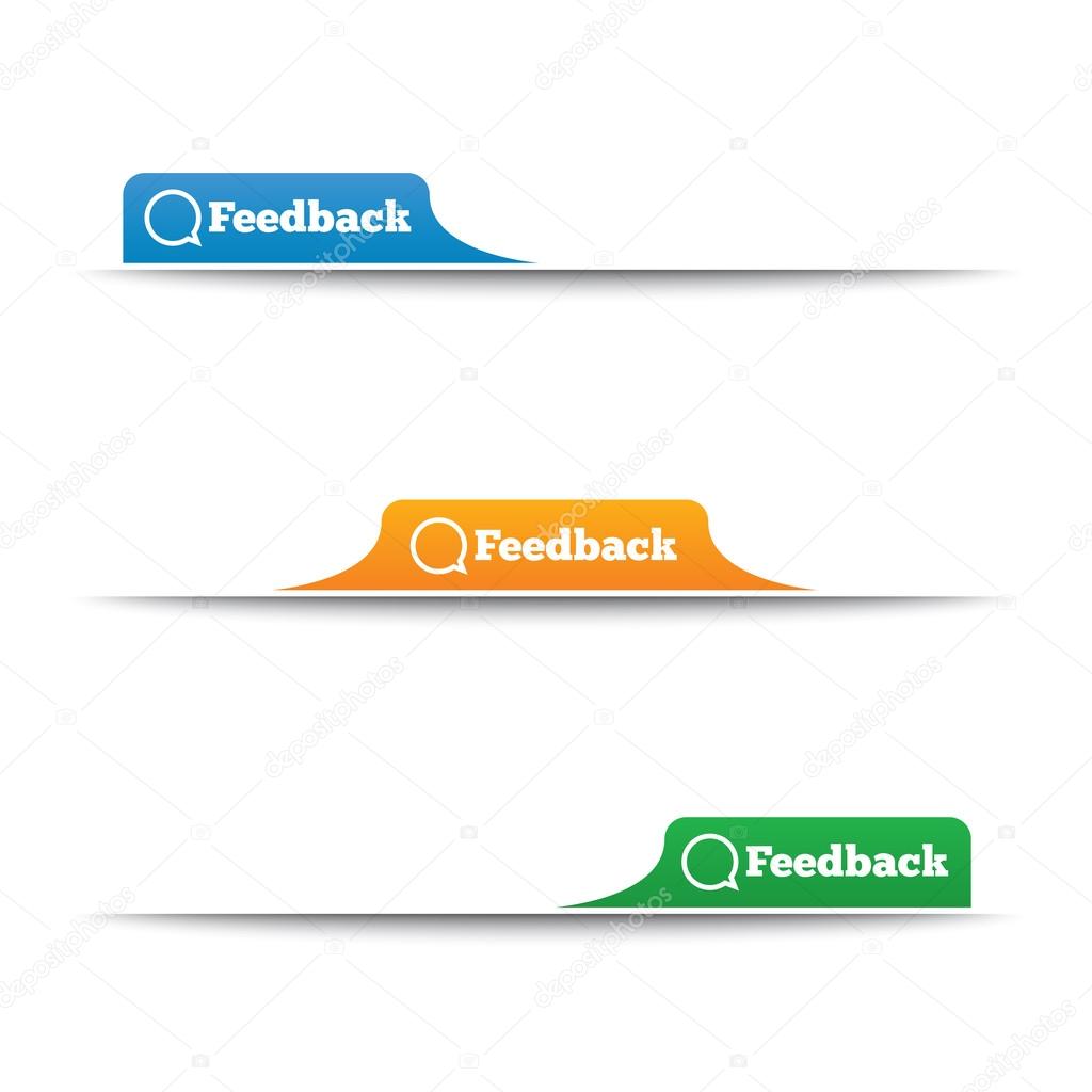 Feedback labels. Feedback tags on the page.