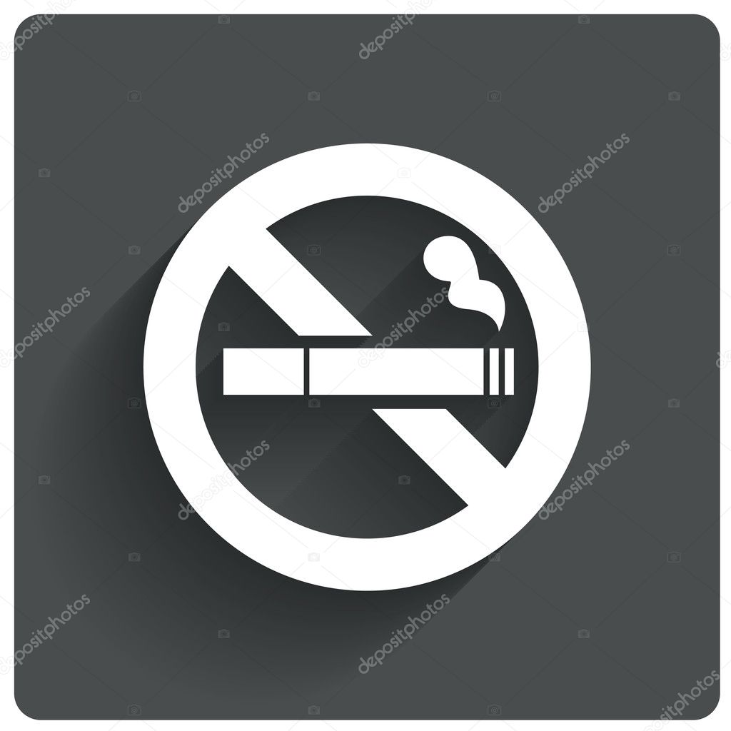 No smoking sign. No smoke icon. Stop smoking.