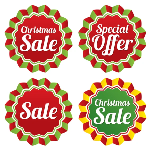 Jul försäljning, Specialerbjudande etiketter set. — Stockfoto