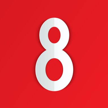 8 Mart kadınlar günü kartı kırmızı zemin üzerine.