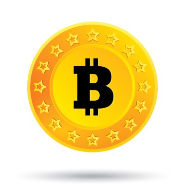 bitcoin simgesi. şifreleme para birimi. P2P.