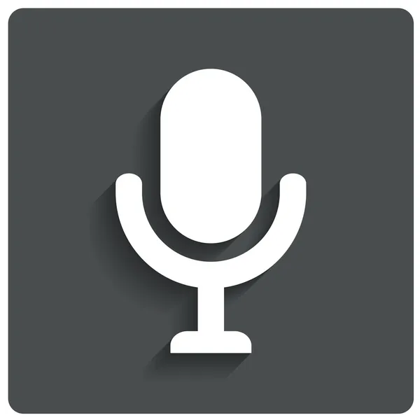 Mikrofon simgesi. Sözcü sembolü. Canlı müzik.