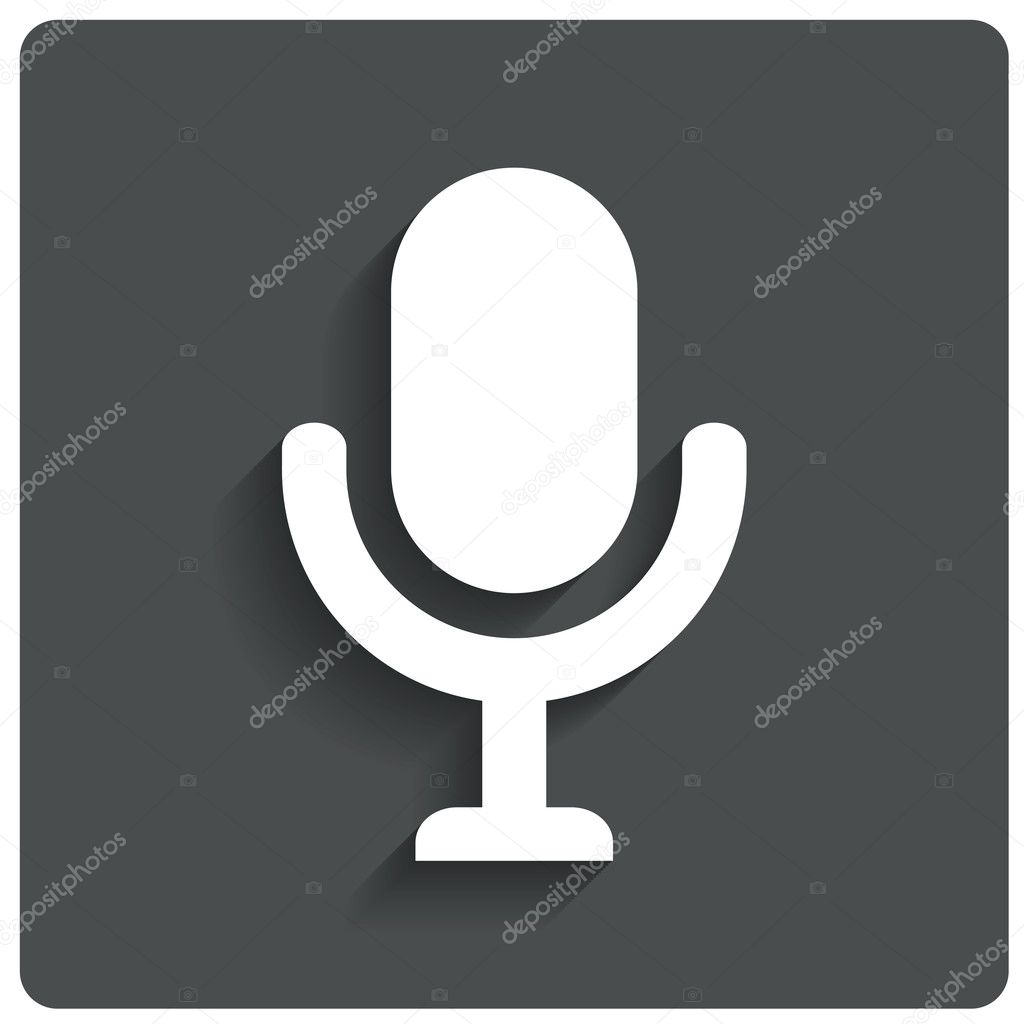 Microphone icon. Speaker symbol. Live music.