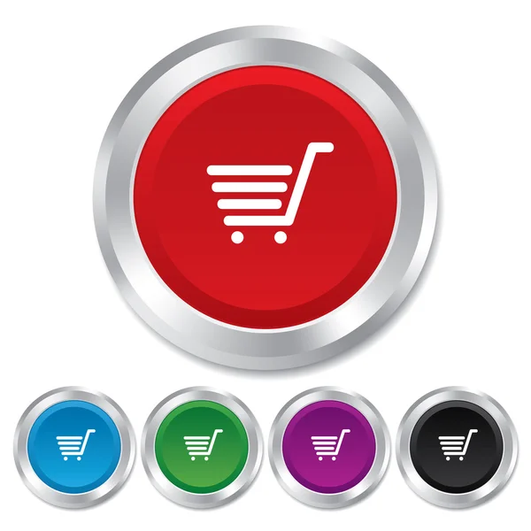 Знак "Корзина покупок". Кнопка покупки онлайн . — стоковый вектор