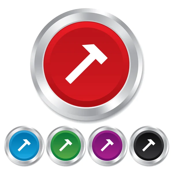 Hamer teken pictogram. reparatie service symbool. — Stockvector