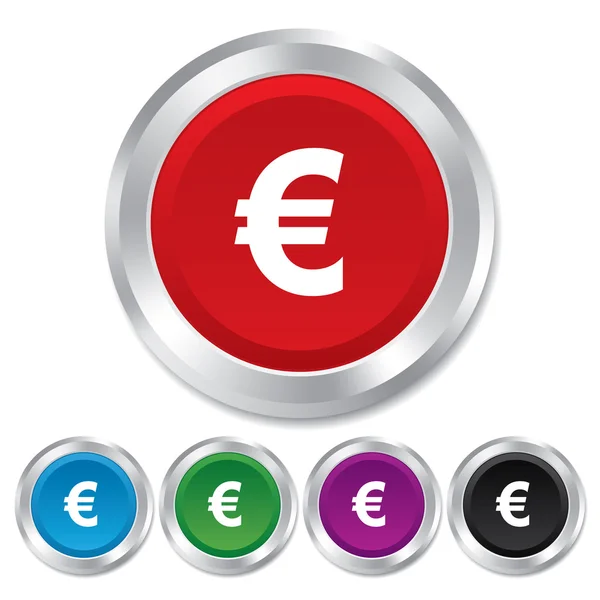 Euro sign icon. EUR currency symbol. — Stock Vector