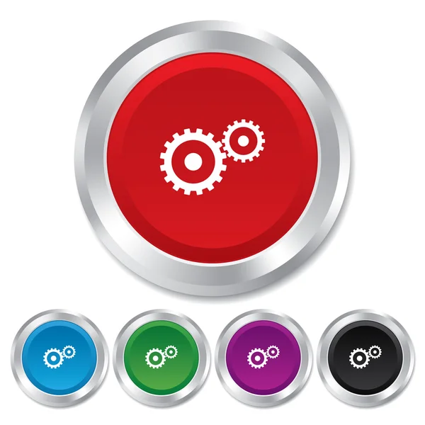 Cog settings sign icon. Cogwheel gear symbol. — Stock Vector