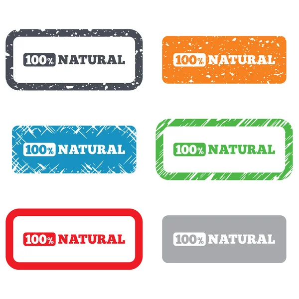 100 percent natural sign. Organic food symbol — Stock Photo, Image