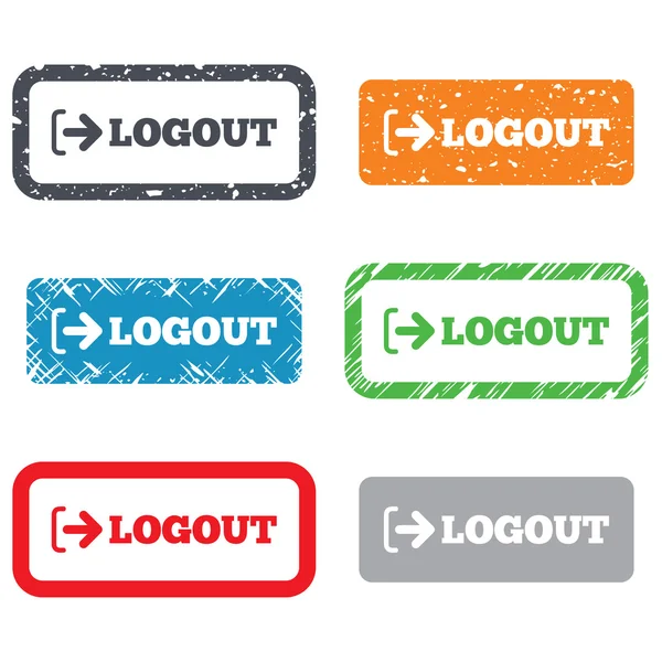 Logout sign icon. Log out symbol. Arrow. — Stock Photo, Image