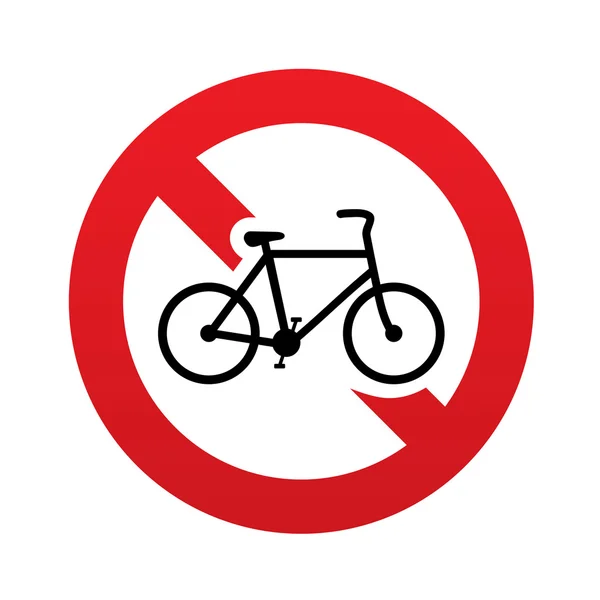 No hay signo de bicicleta icono. Entrega ecológica. Vehículo familiar —  Fotos de Stock