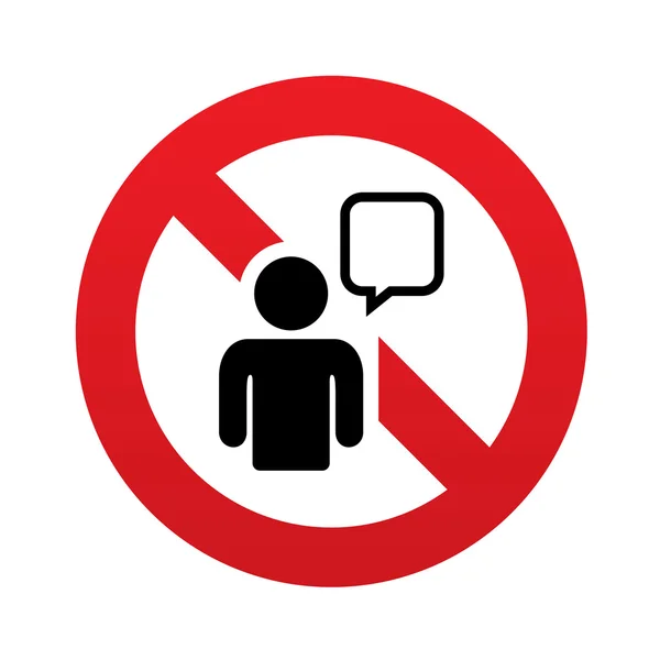 No Chat sign icon. Speech bubble symbol. — Stock Photo, Image