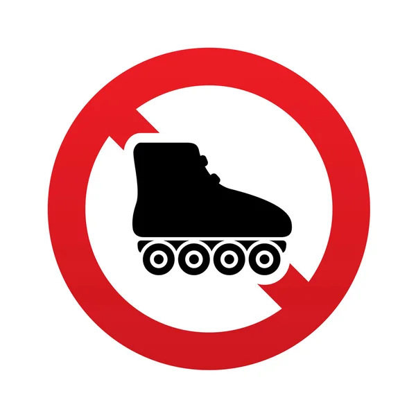 Geen rolschaatsen teken pictogram. rollerblades symbool. — Stockfoto