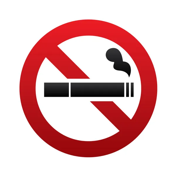 Žádné kouření znamení. ikona není kouř. přestat kouřit. — Stock fotografie