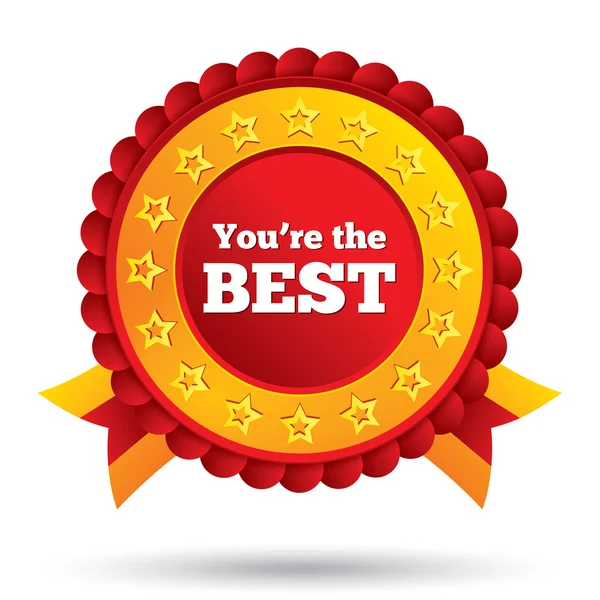 You are the best icon. Customer service award. — Stock Photo, Image