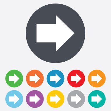 ok işareti simgesi. En yakın düğme. Gezinti simgesi