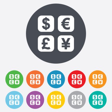 Currency exchange sign icon. Currency converter clipart