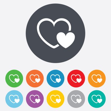 kalp işareti simgesi. aşkın sembolü.