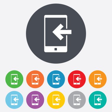 gelen çağrı işareti simgesi. akıllı telefon simgesi.