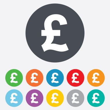 pound işareti simgesi. GBP para birimi simgesi.