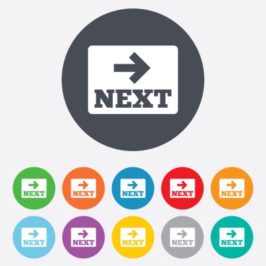 ok işareti simgesi. En yakın düğme. Gezinti simgesi