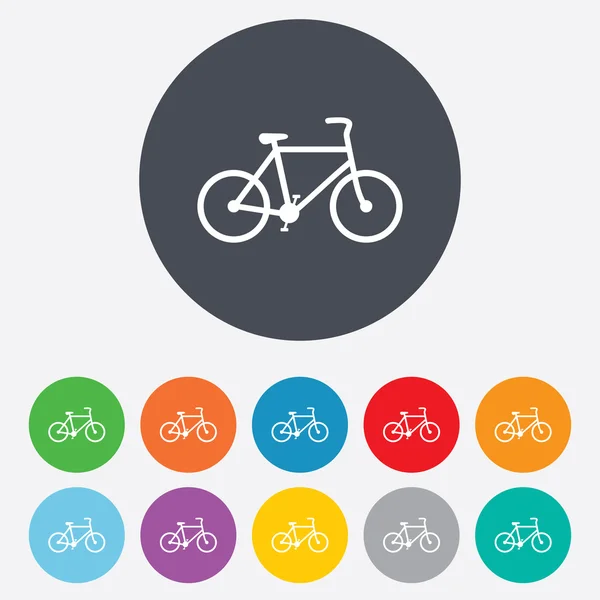 Signo de bicicleta icono. Entrega ecológica . — Vector de stock