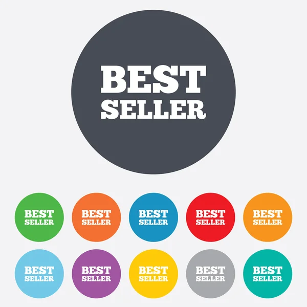 Best seller sign icon. Best seller award symbol — Stock Vector