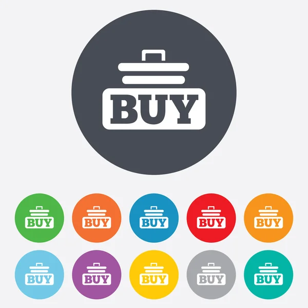 Buy sign icon. Online buying cart button. — Stock Vector