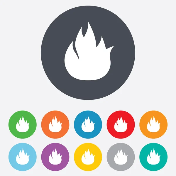 Icône du panneau de feu. Symbole feu . — Image vectorielle
