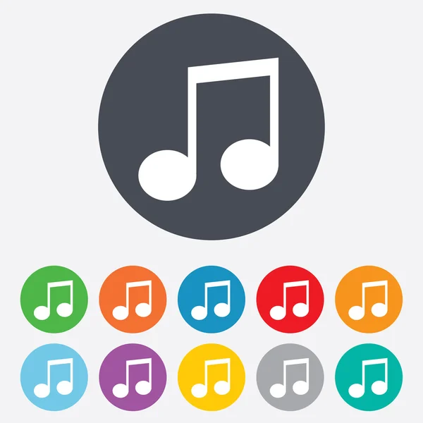 Icono de signo de nota musical. Símbolo musical . — Vector de stock